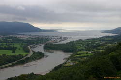 Carlingford Lough, NI on the left, RI on the right