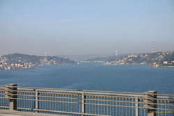 Big suspension bridge over the Bosphorus