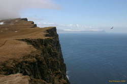 The cliffs of Látrabjarga, with Söðull and Rauðasandur in the distance