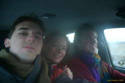 Mike, Anastassia and Karl enroute to Geysir