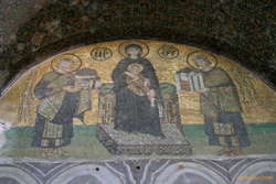 Jesus presented with the Aya Sofya and Constantinople