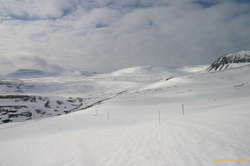 A beautiful day skiing above Ísafjörður