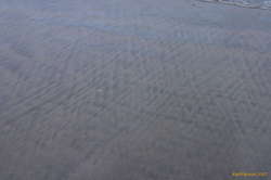 Sand patterns on the beach at Bolungarvík