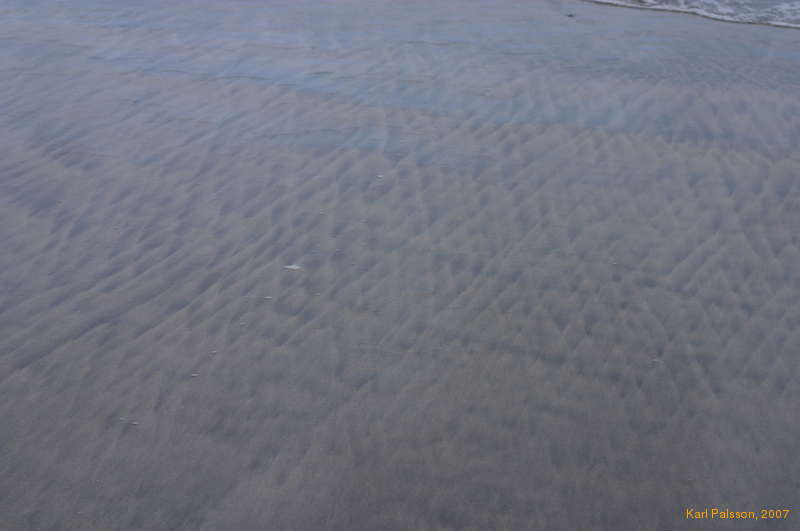 Sand patterns on the beach at Bolungarvík
