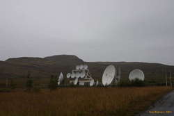 Unexpected satellite ground station near Mosfellsbær