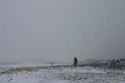 Chelle walking back from Gr�ttirslaug