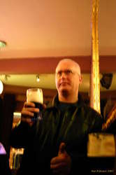 Alan, enjoying a pint