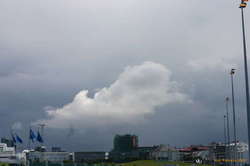 A cloud over a theatre