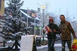 Shopping in the snow
