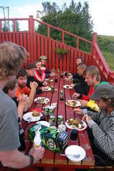 Dinner after rafting