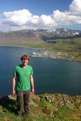 Karl in front of Grundarfjörður
