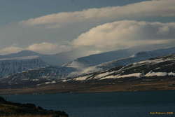 Skarðsheiði ridges descending to Hvalfjörður

