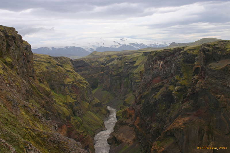 Markarfljótsgljúfur towards Eyjafjallajökull