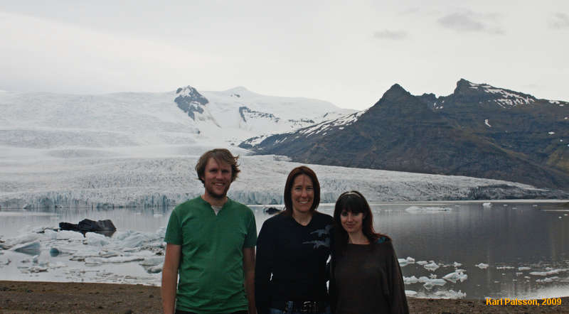 Karl, Lisa and Amy at Fjallslón