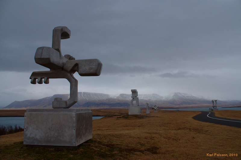 Sculptures on a cold blustery afternoon