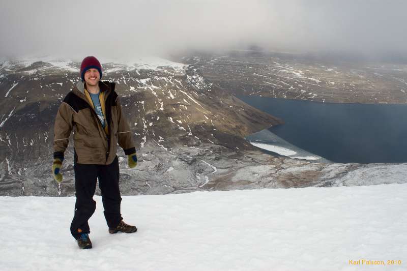 Me in front of Hvalfell and Hvalvatn, from Norðursulur
