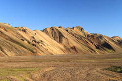 The oft photographed coloured hills of Landmannalaugar
