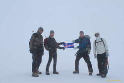 Karl, Einar, Logi and Stefán on the summit