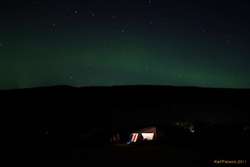 Ursa Major/Big Dipper/Karlsvagninn with aurora over Skaftafell