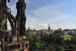 Looking south from the Scott Monument