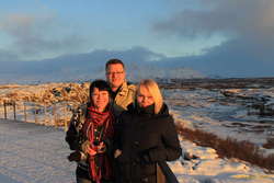 Ewelina, Tryggiv and Ewa at Þingvellir