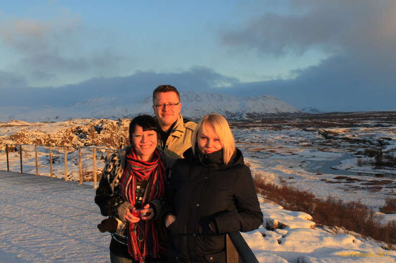 Ewelina, Tryggiv and Ewa at Þingvellir