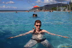 Chilling in the lagoon in Cairns