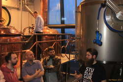 Inspecting the brewhouse