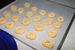 Vanilla rings ready for the oven