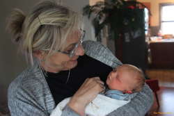 With Grandma Helga