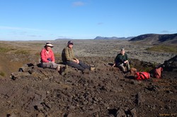 Mum, Max and Margaret on the crater rim