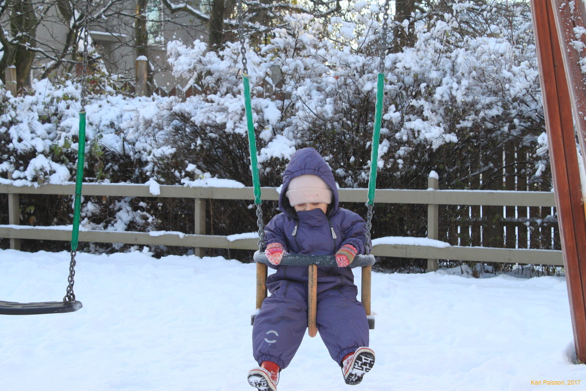 Swinging in the snow