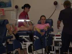 Helen's first blood donation