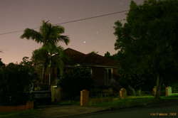 Our house at night