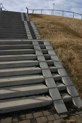 Clever icelandic steps.  (they're for prams)