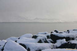 A wintry morning looking towards Esja