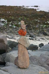 Rockstacking at Seltjarnarnes