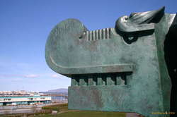 Part of the Ingolf Arnarsson statue