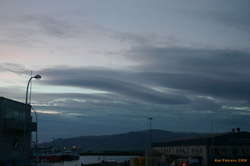 Lenticular clouds out my bedroom window