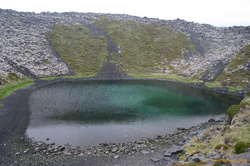 Djúpalón.  Rises and falls with the tide.  Fresh water on top of salt water