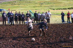 Race for the ball
