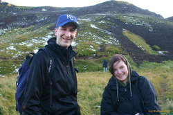 Damp, but warm and happy, Wolfgang and Anna
