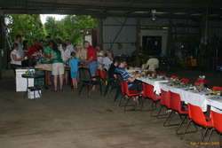 Lunch in the shed
