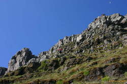 Iveta descending back into the easy ground

