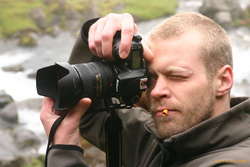 Kjartan taking pictures
