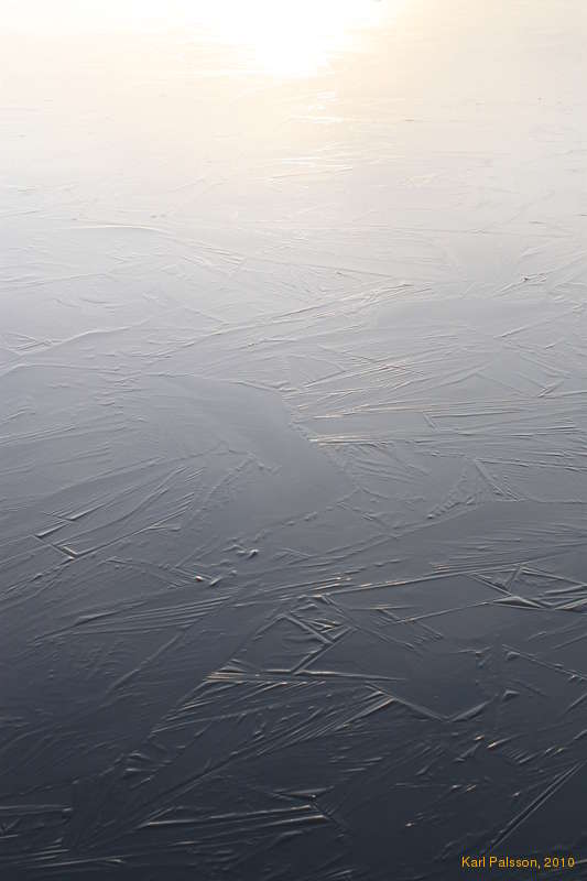 Patterns in the ice, Tjörnin