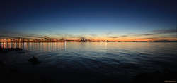 Reykjavik at sunset, from Laugarnes